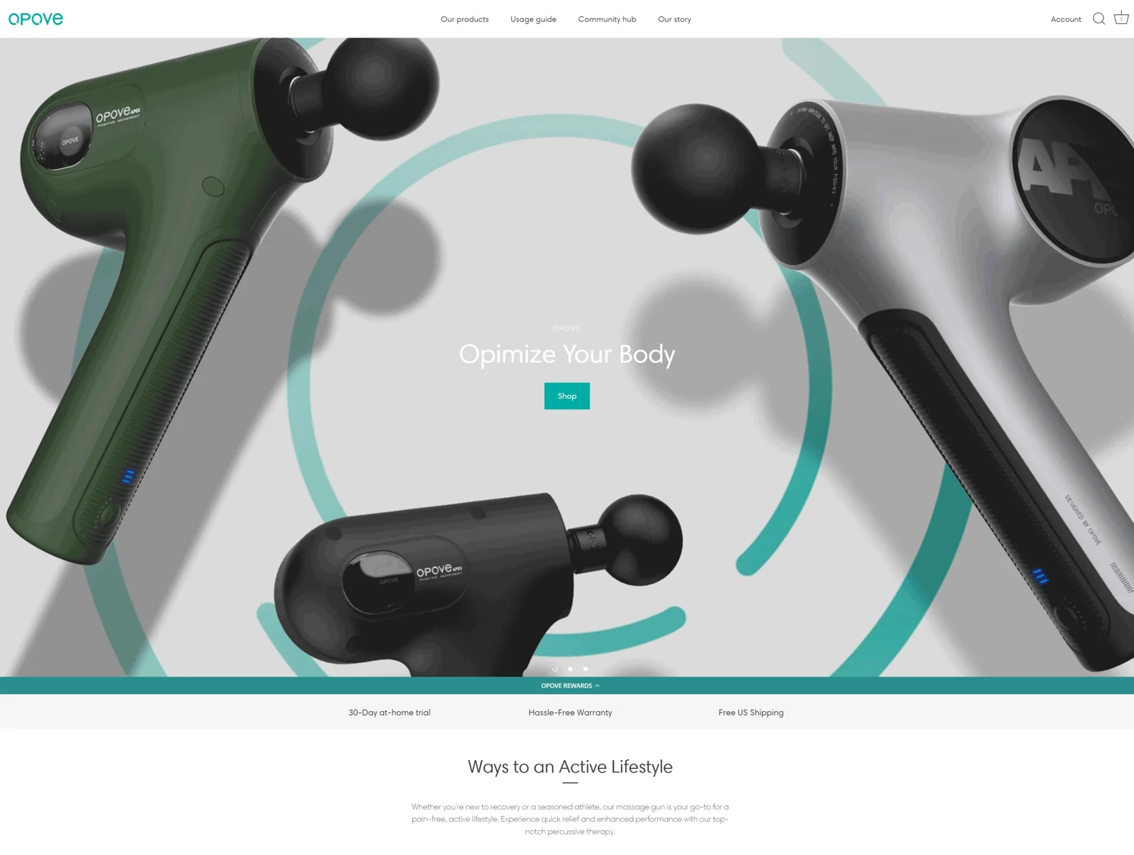 opove brand and product imagery